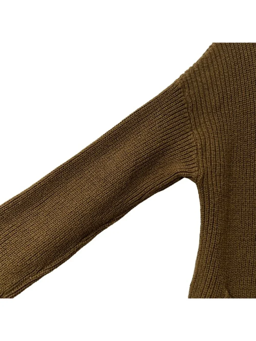 Madewell Womens Brown Pocket Front Chunky Knit Pullover Sweater Size Small